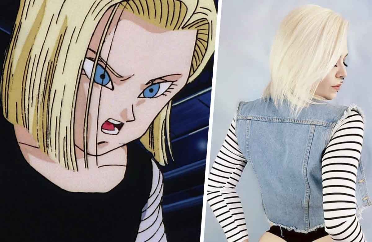 android 18 cosplay gótico